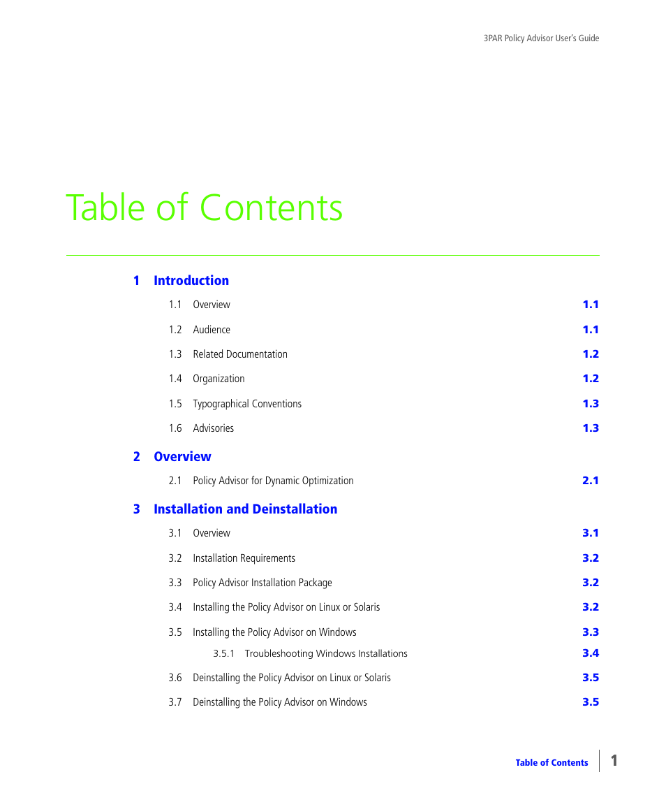 HP 3PAR Policy Manager Software User Manual | Page 3 / 46