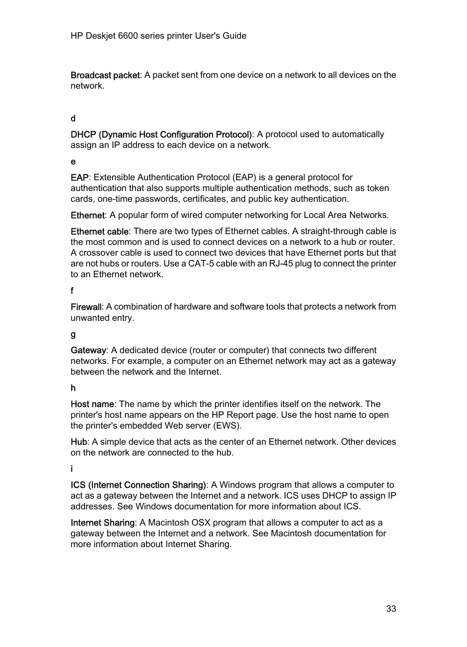 HP Deskjet 6620 Color Inkjet Printer User Manual | Page 33 / 157