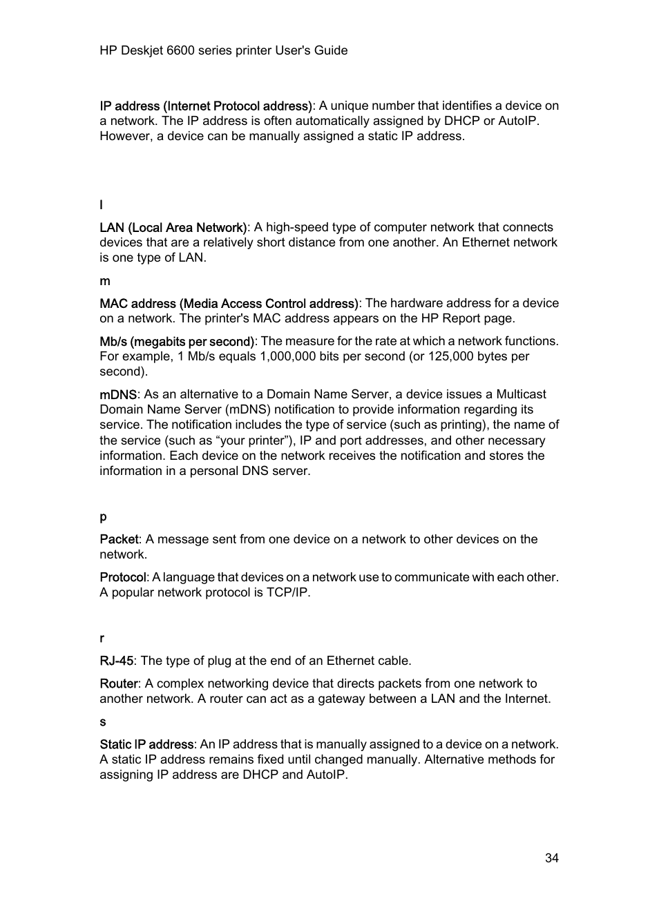 HP Deskjet 6620 Color Inkjet Printer User Manual | Page 34 / 157