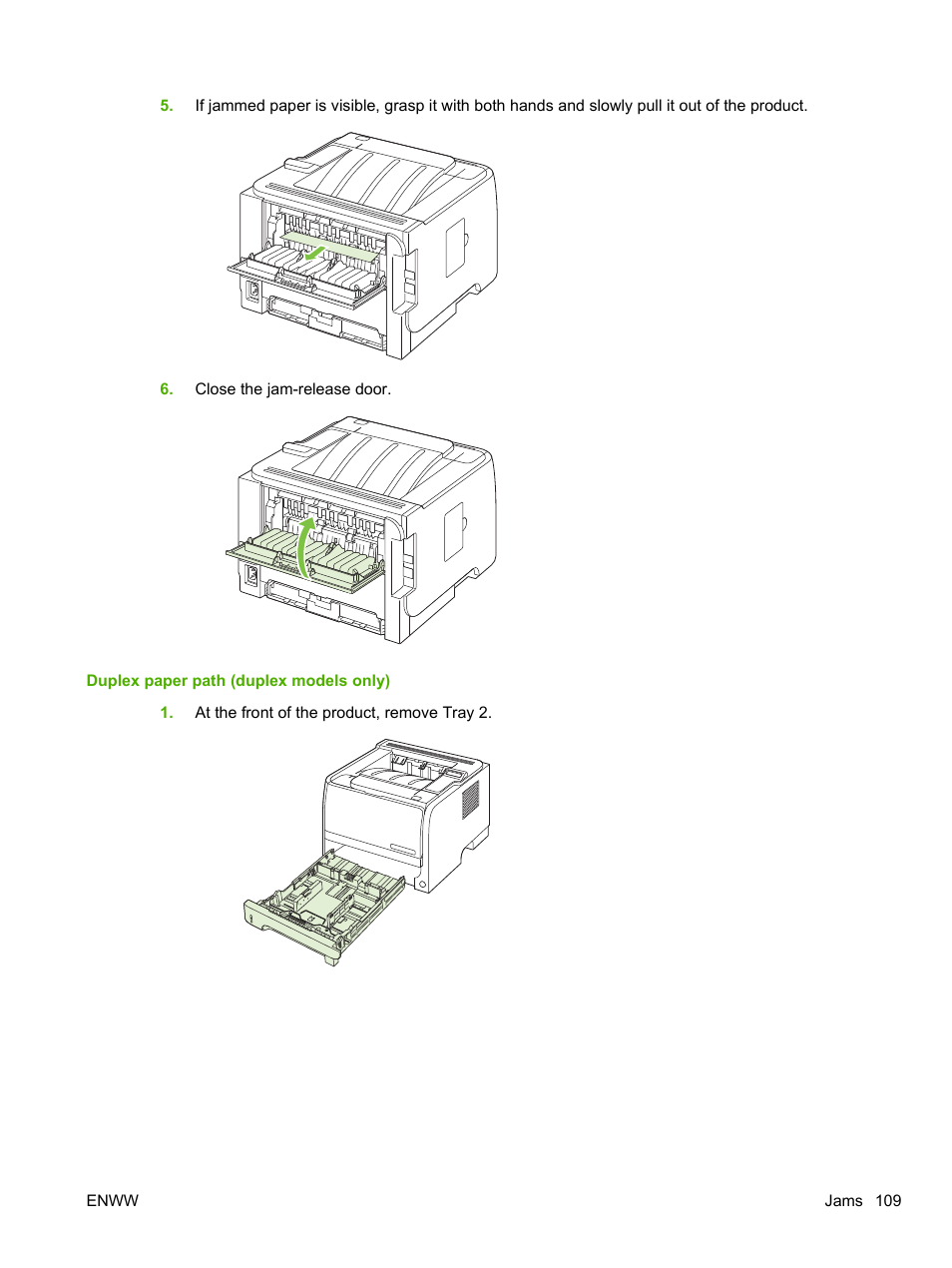 Duplex paper path (duplex models only) | HP LaserJet P2055dn User Manual | Page 121 / 176