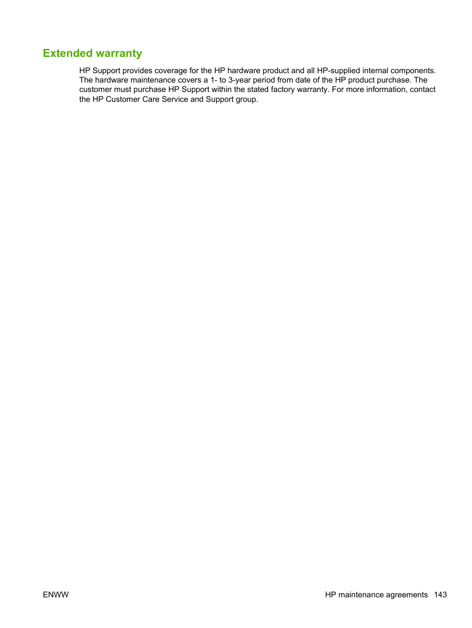 Extended warranty | HP LaserJet P2055dn User Manual | Page 155 / 176