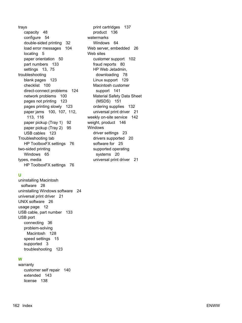 HP LaserJet P2055dn User Manual | Page 174 / 176