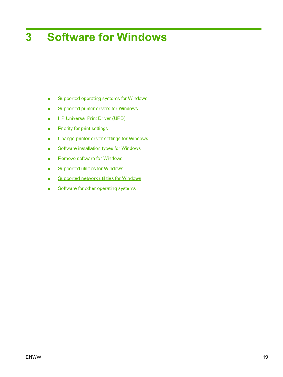 Software for windows, 3 software for windows, 3software for windows | HP LaserJet P2055dn User Manual | Page 31 / 176