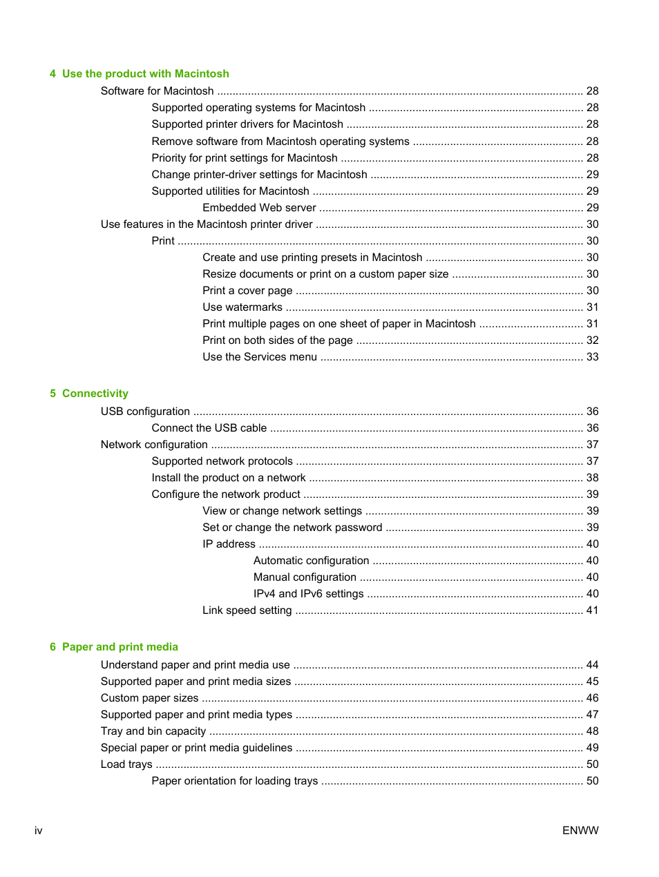 HP LaserJet P2055dn User Manual | Page 6 / 176