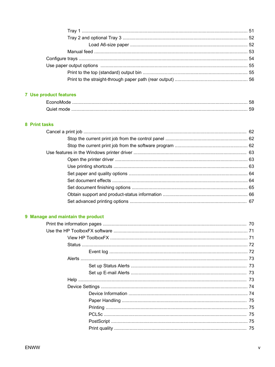 HP LaserJet P2055dn User Manual | Page 7 / 176