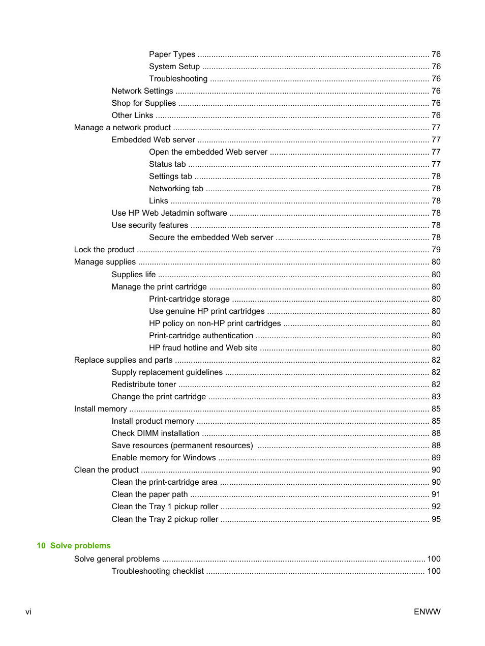 HP LaserJet P2055dn User Manual | Page 8 / 176