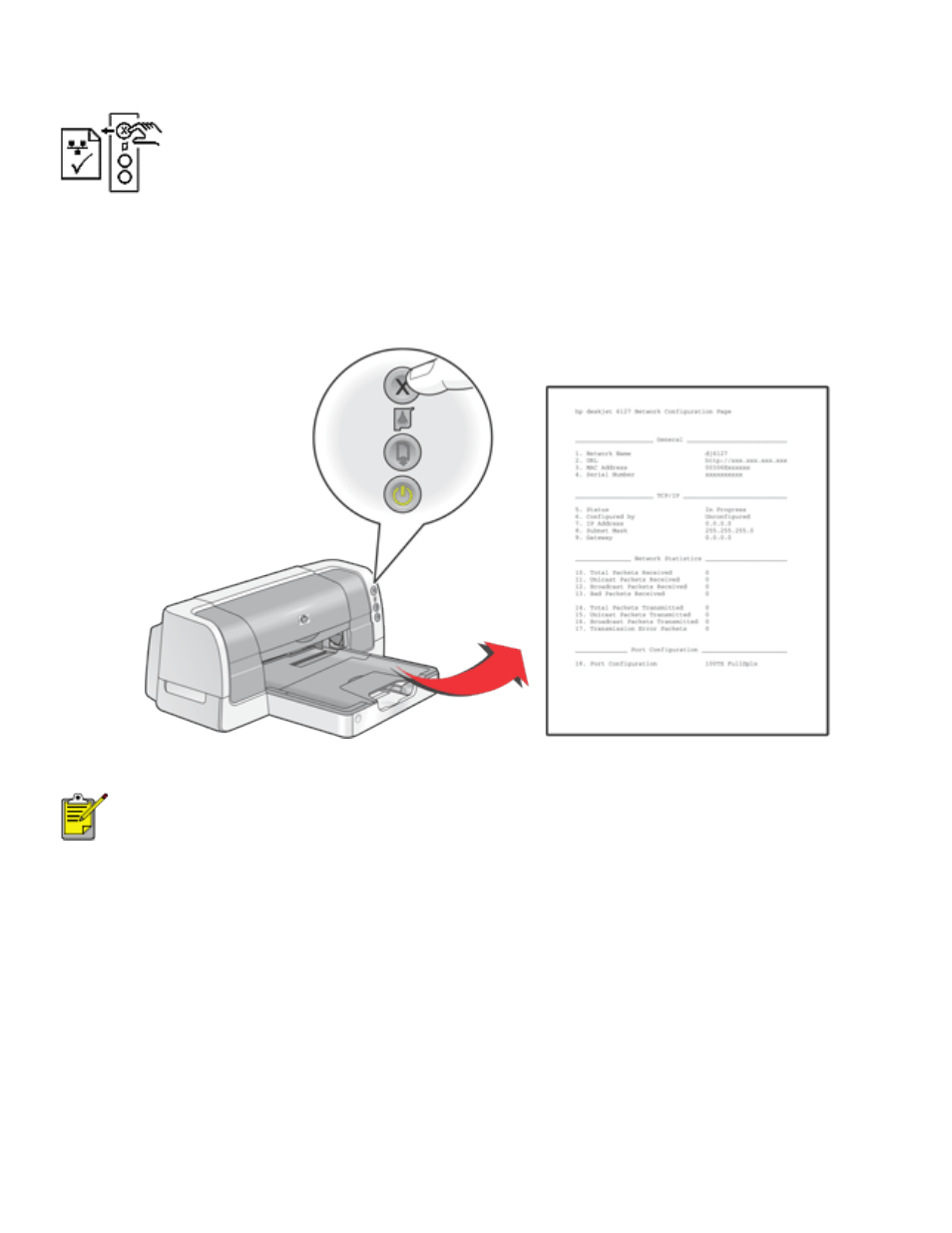 Network configuration page | HP Deskjet 6127 Color Inkjet Printer User Manual | Page 162 / 190