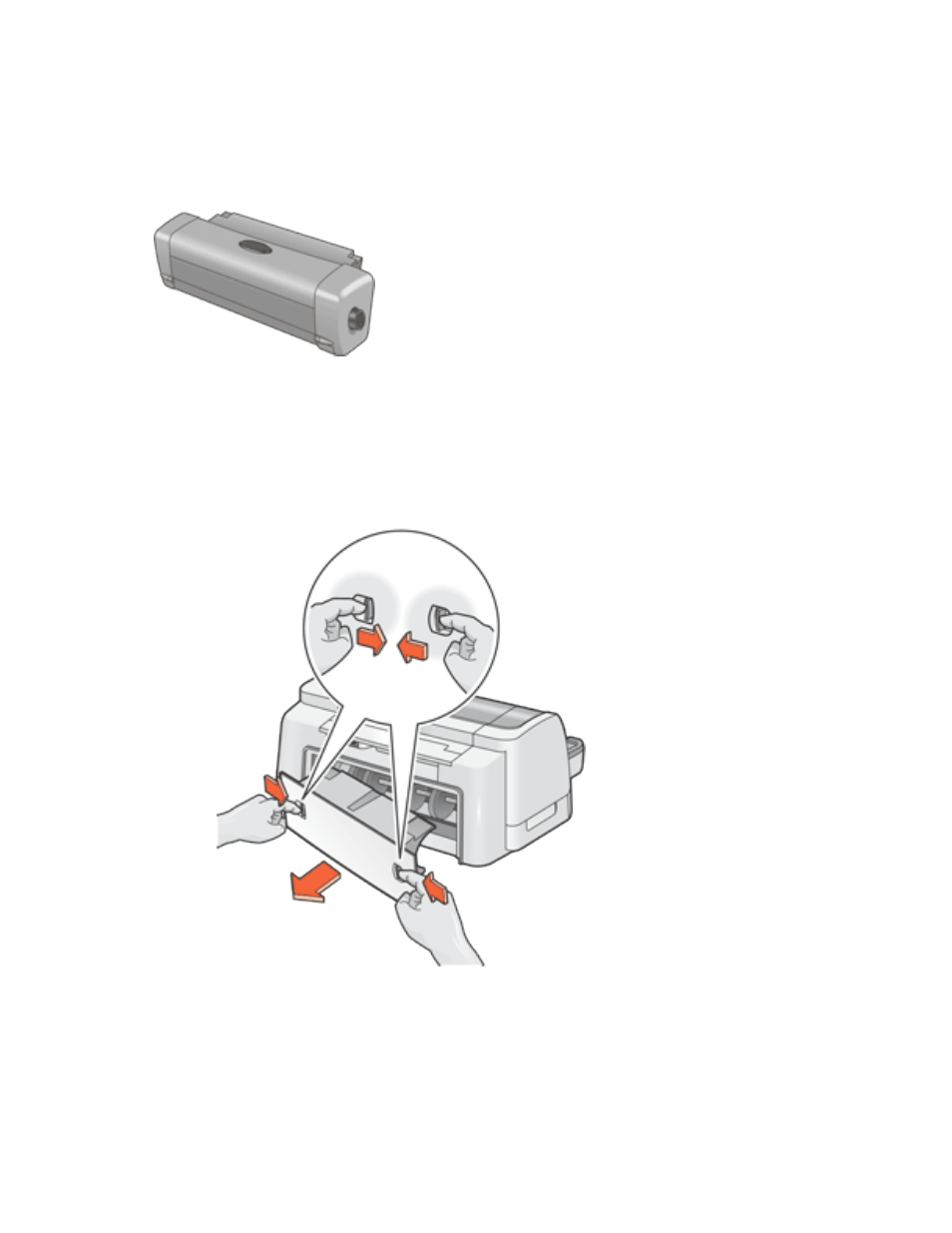 Duplexer, Two-sided printing accessory (duplexer), Automatic | Install the | HP Deskjet 6127 Color Inkjet Printer User Manual | Page 26 / 190