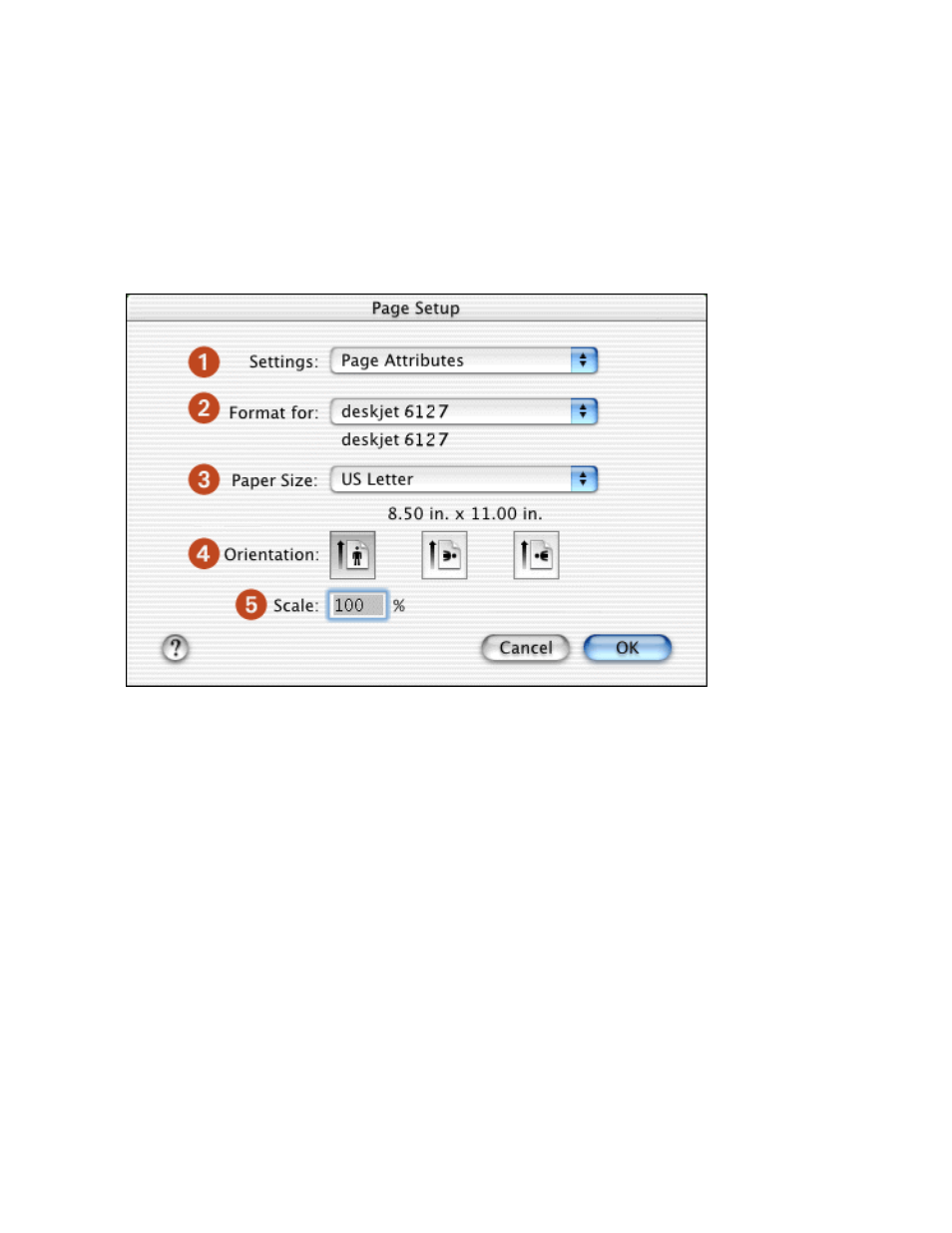 Using the print dialog box, Using the page setup dialog box | HP Deskjet 6127 Color Inkjet Printer User Manual | Page 43 / 190