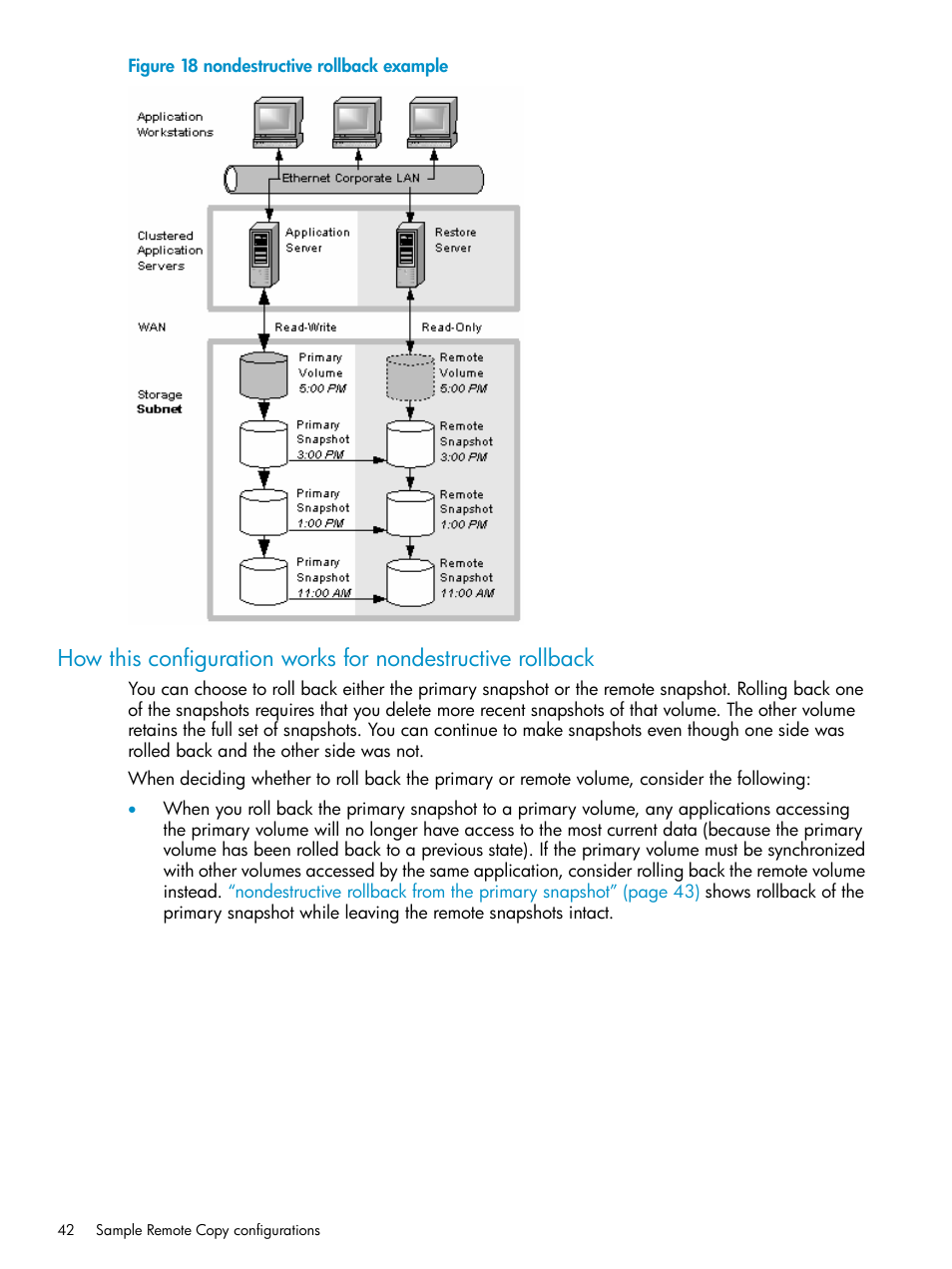 Nondestructive rollback | HP LeftHand P4000 Virtual SAN Appliance Software User Manual | Page 42 / 57