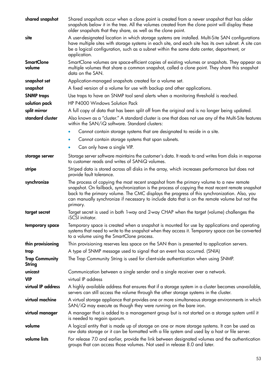 HP LeftHand P4000 Virtual SAN Appliance Software User Manual | Page 53 / 57