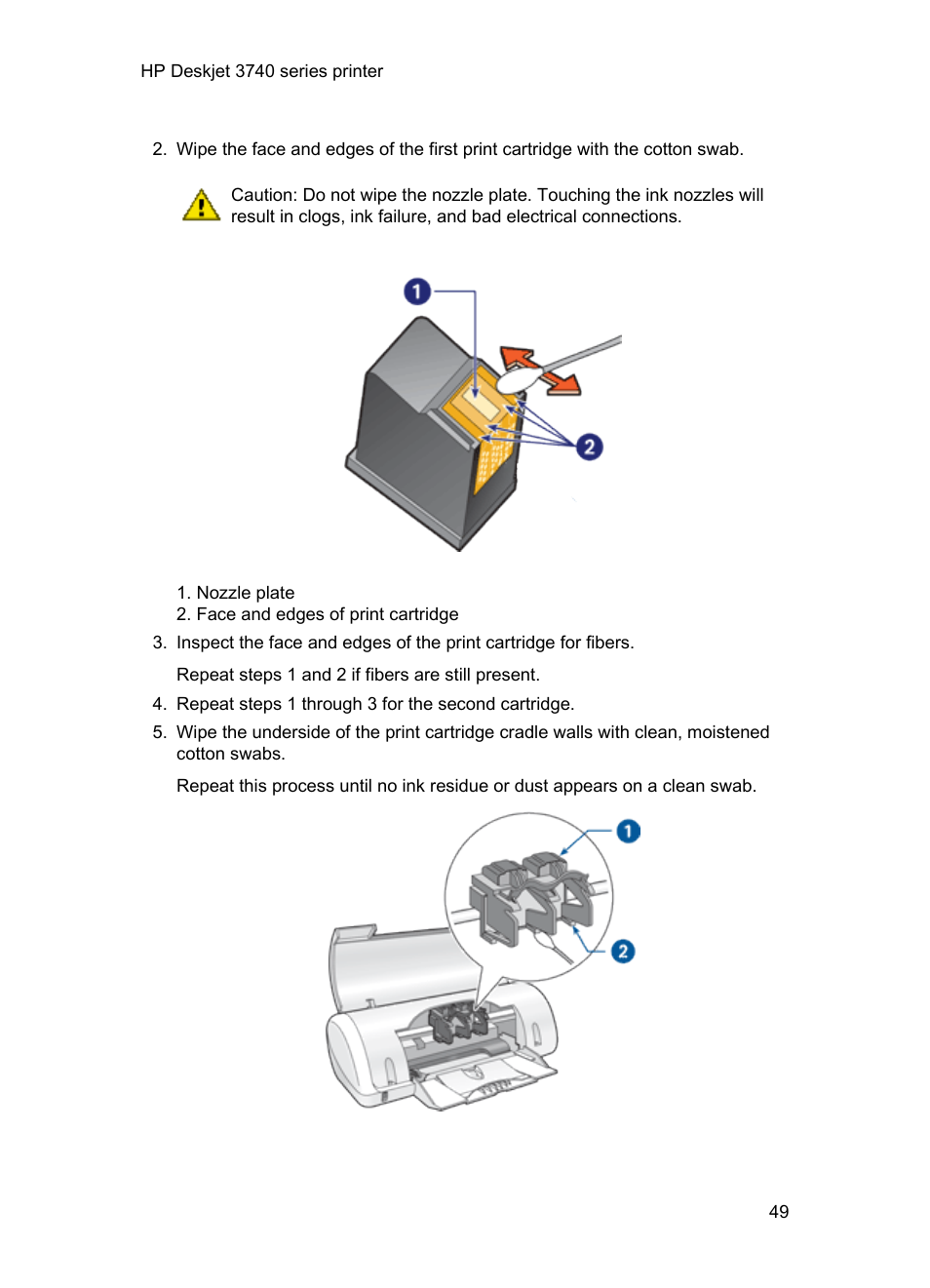 HP Deskjet 3745 Color Inkjet Printer User Manual | Page 49 / 73