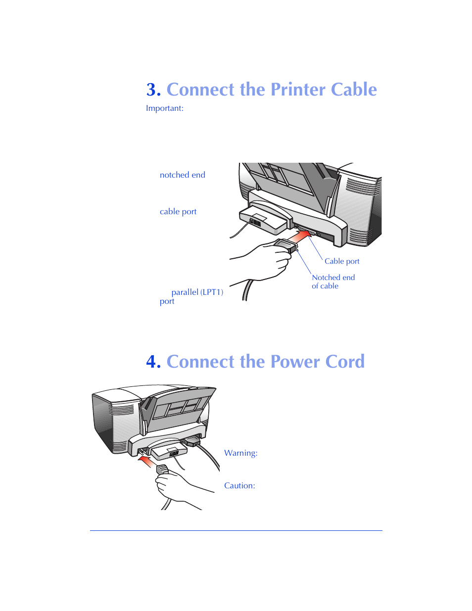 Connect the printer cable, Connect the power cord | HP Officejet 600 All-in-One Printer User Manual | Page 12 / 140