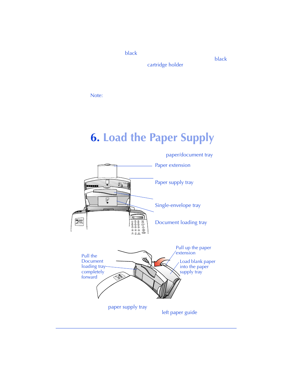 Load the paper supply | HP Officejet 600 All-in-One Printer User Manual | Page 14 / 140