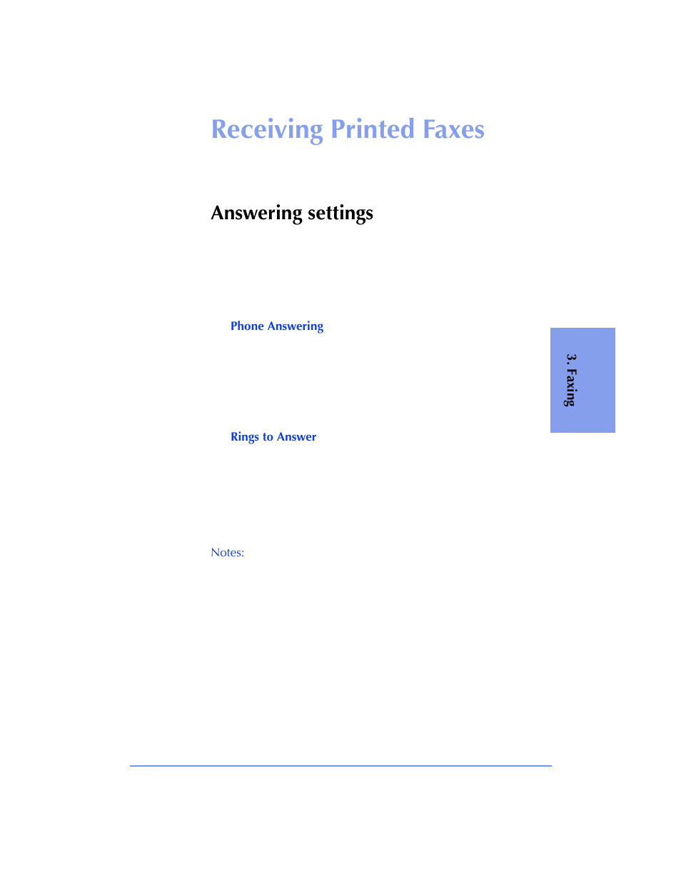 Receiving printed faxes, Answering settings | HP Officejet 600 All-in-One Printer User Manual | Page 53 / 140