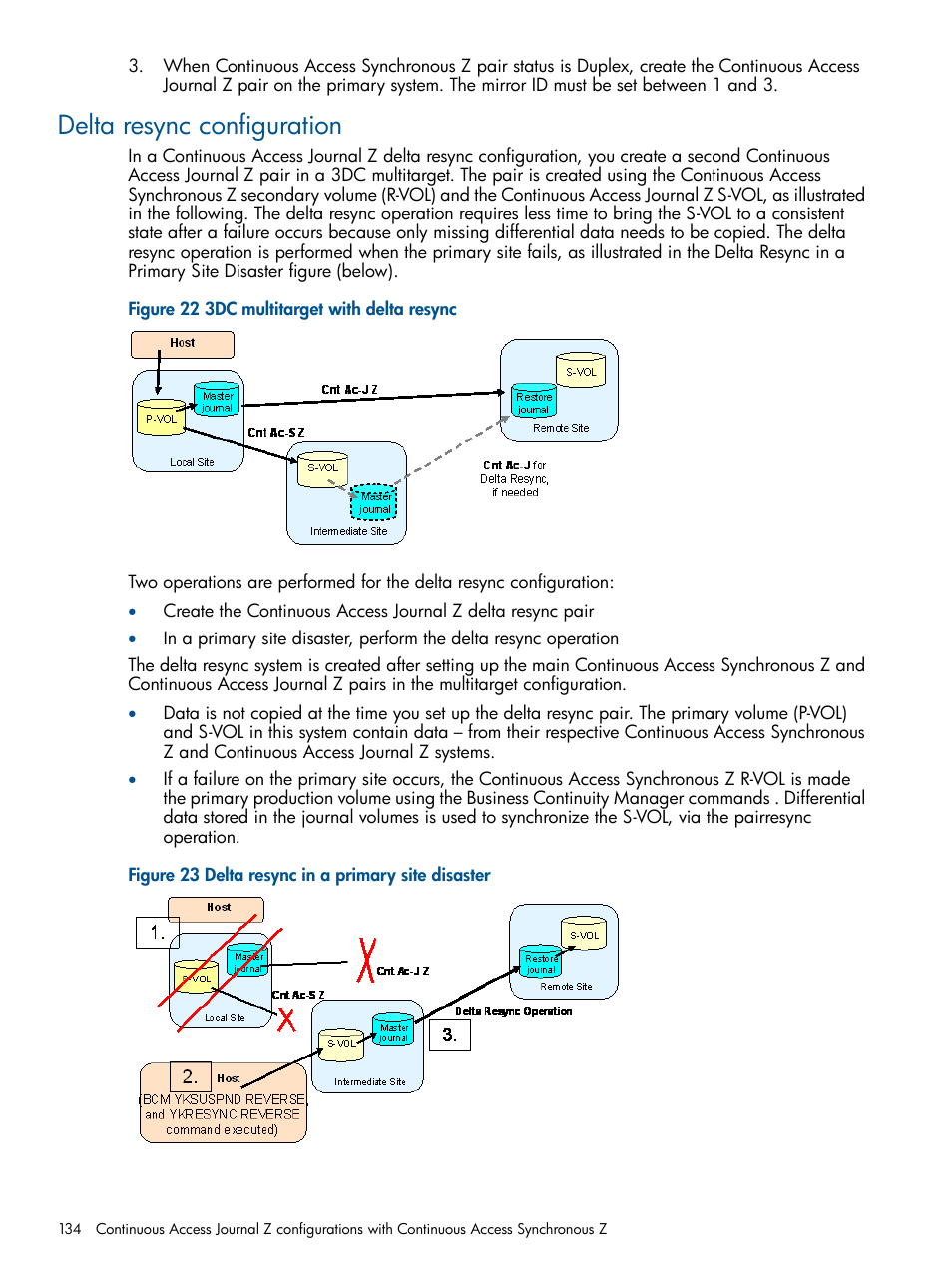 Delta resync configuration | HP XP P9500 Storage User Manual | Page 134 / 193