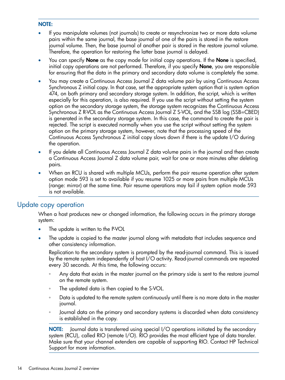 Update copy operation | HP XP P9500 Storage User Manual | Page 14 / 193