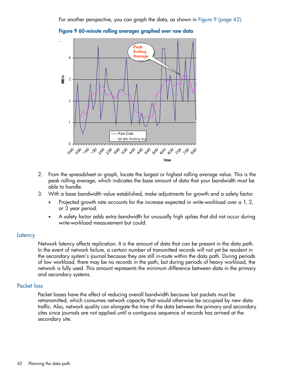 Latency, Packet loss, Latency packet loss | HP XP P9500 Storage User Manual | Page 42 / 193