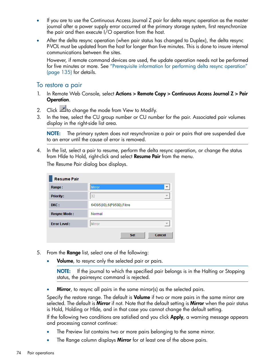 HP XP P9500 Storage User Manual | Page 74 / 193