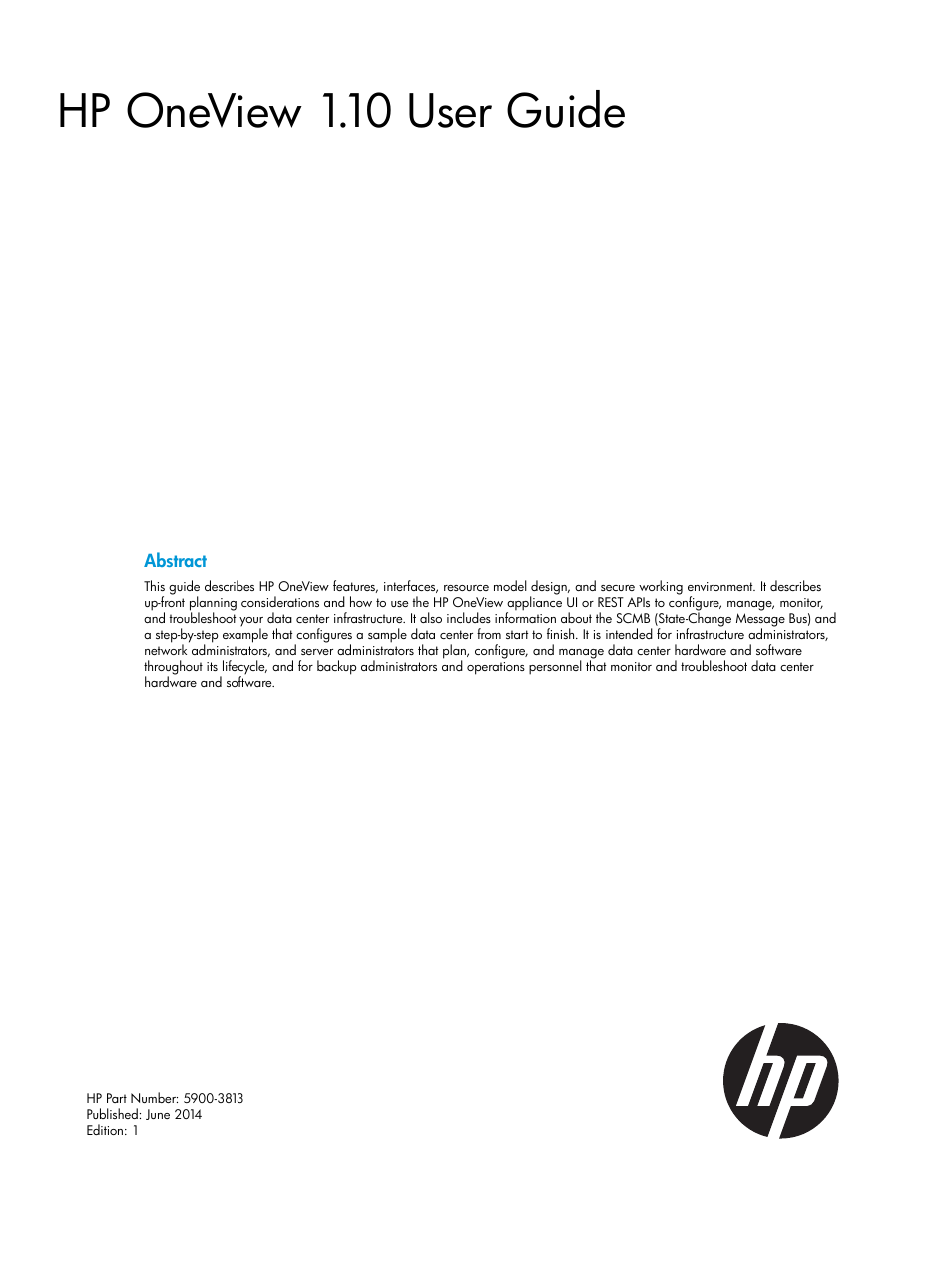 HP OneView User Manual | 344 pages