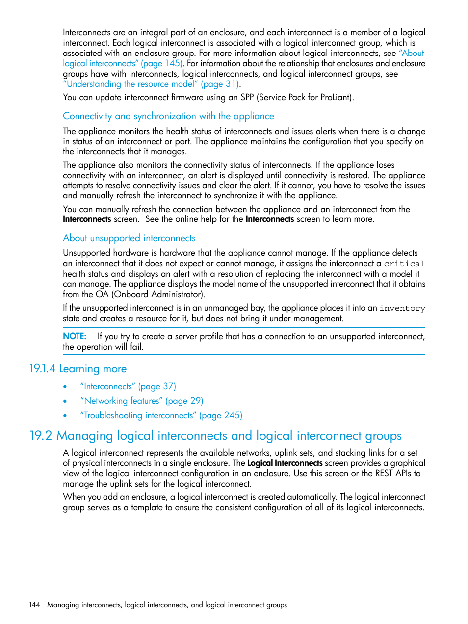 4 learning more | HP OneView User Manual | Page 144 / 344