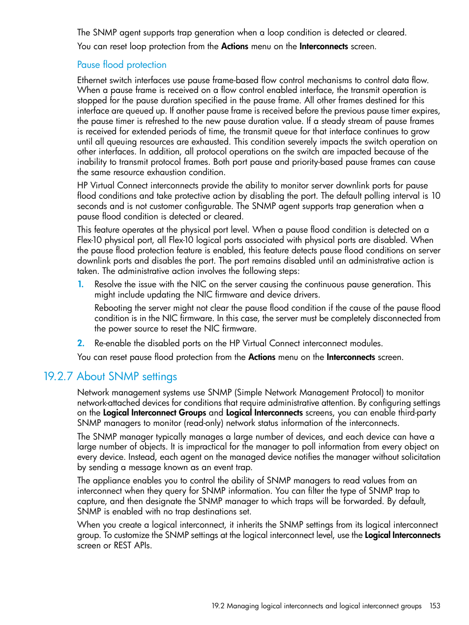 7 about snmp settings | HP OneView User Manual | Page 153 / 344