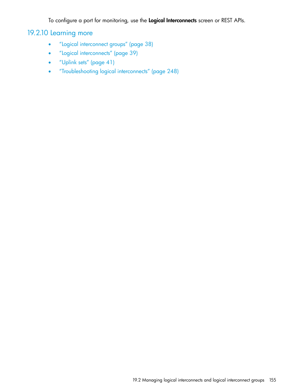 10 learning more | HP OneView User Manual | Page 155 / 344
