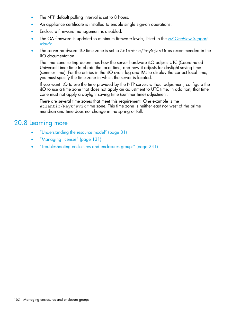 8 learning more | HP OneView User Manual | Page 162 / 344