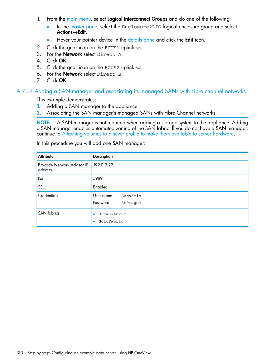 HP OneView User Manual | Page 310 / 344