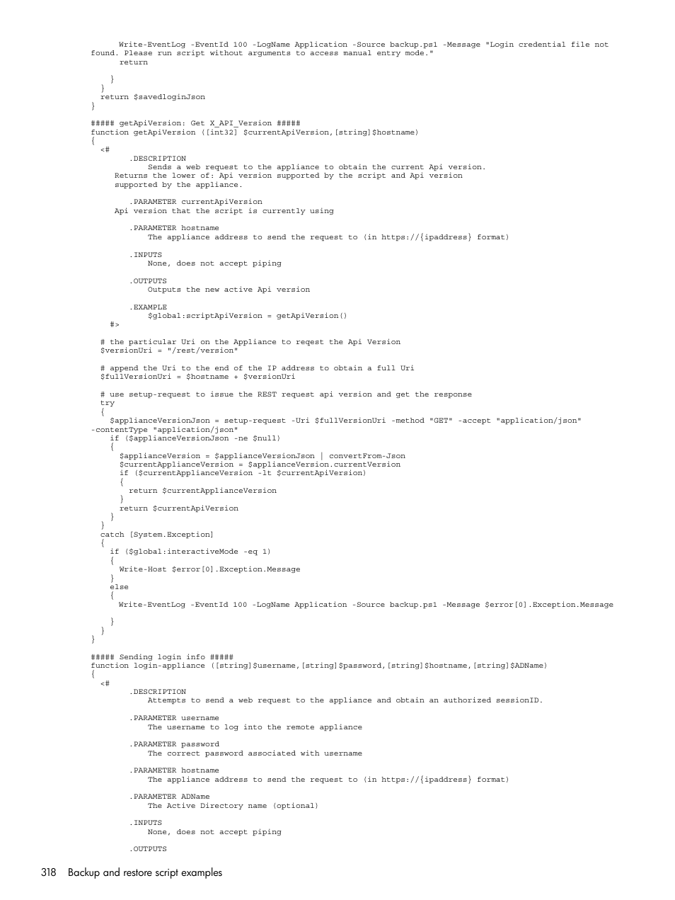 HP OneView User Manual | Page 318 / 344