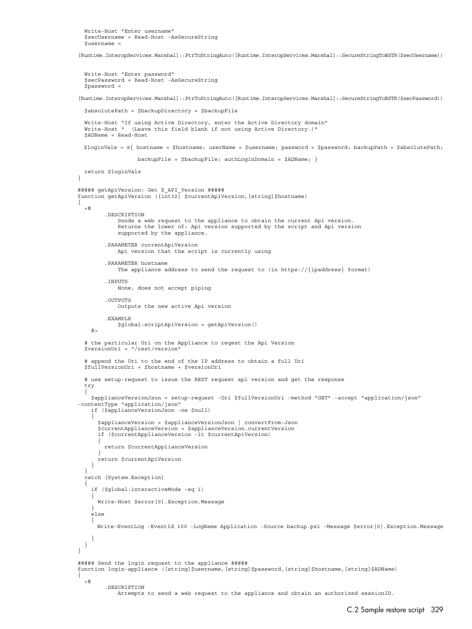 HP OneView User Manual | Page 329 / 344