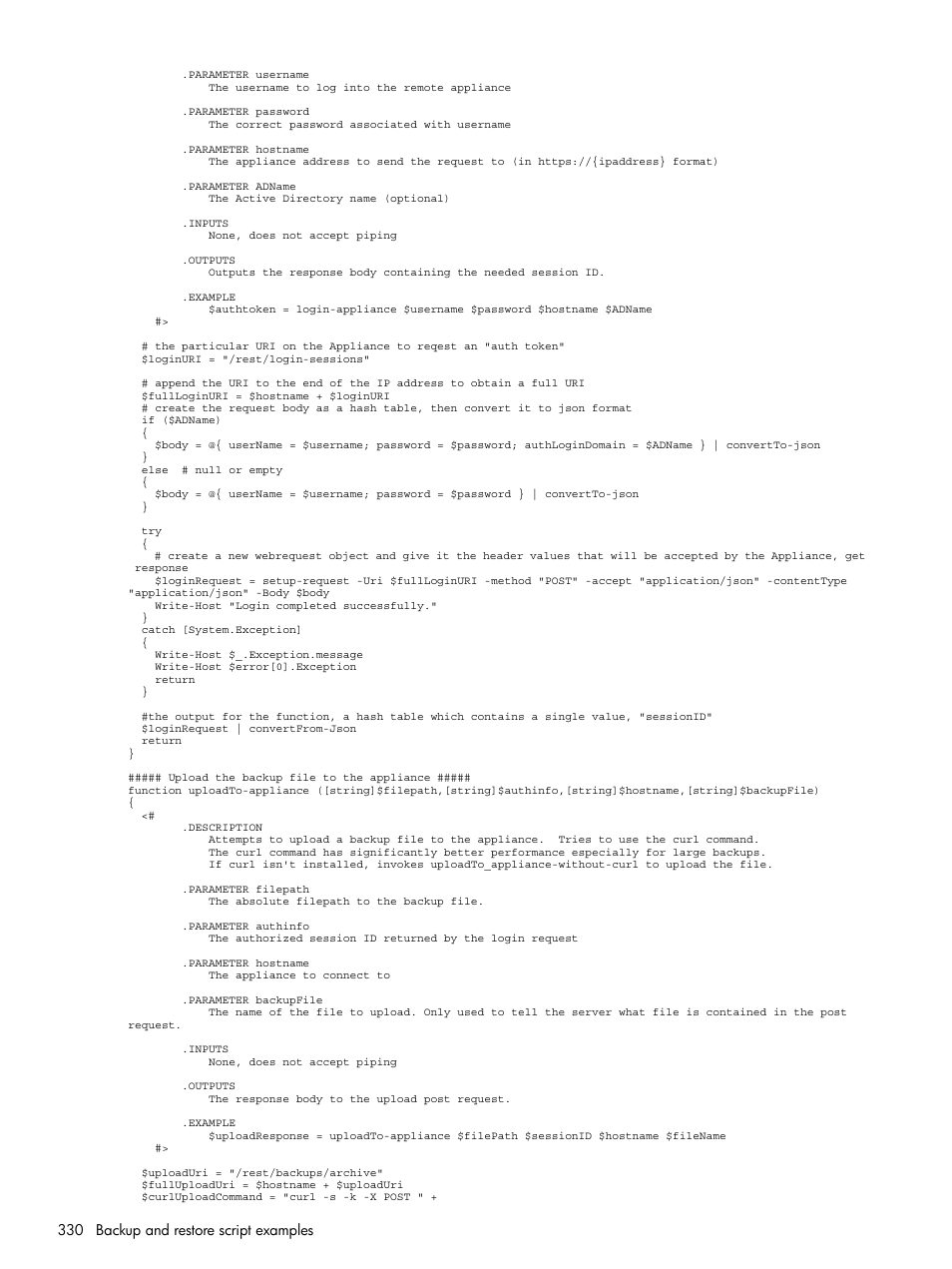 HP OneView User Manual | Page 330 / 344