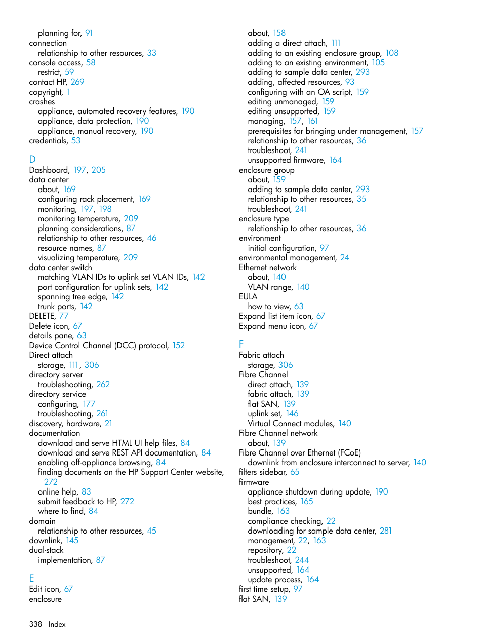 HP OneView User Manual | Page 338 / 344