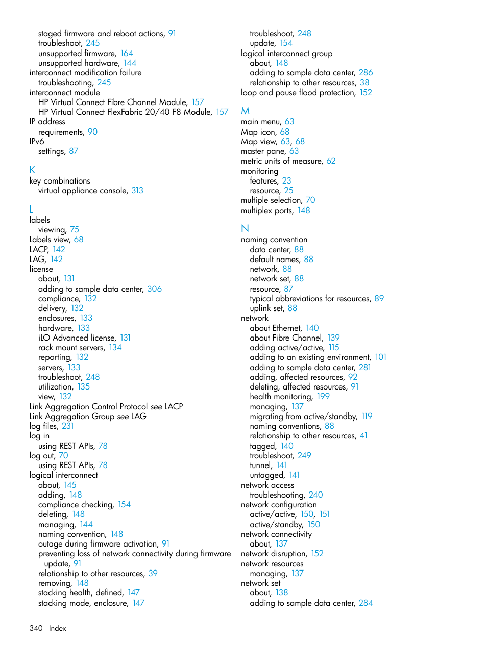 HP OneView User Manual | Page 340 / 344