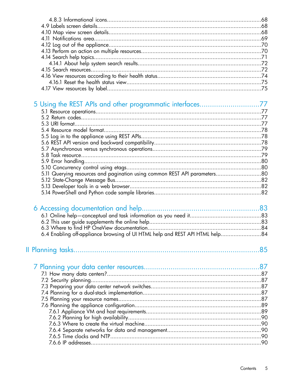 6 accessing documentation and help | HP OneView User Manual | Page 5 / 344