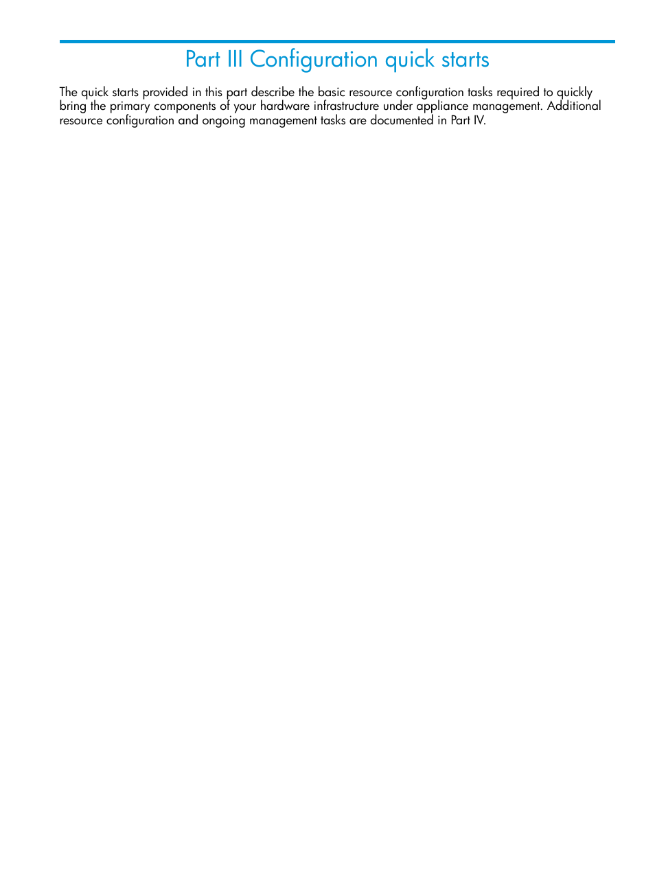 Part iii configuration quick starts, Iii configuration quick starts | HP OneView User Manual | Page 95 / 344