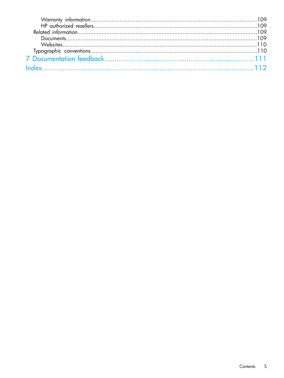 7 documentation feedback index | HP Insight Management-Software User Manual | Page 5 / 113