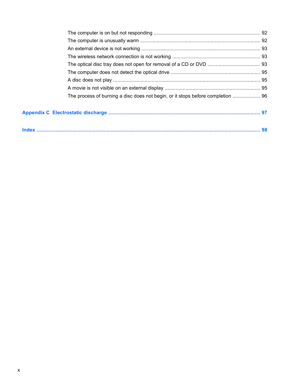 HP ProBook 4446s Notebook-PC User Manual | Page 10 / 110