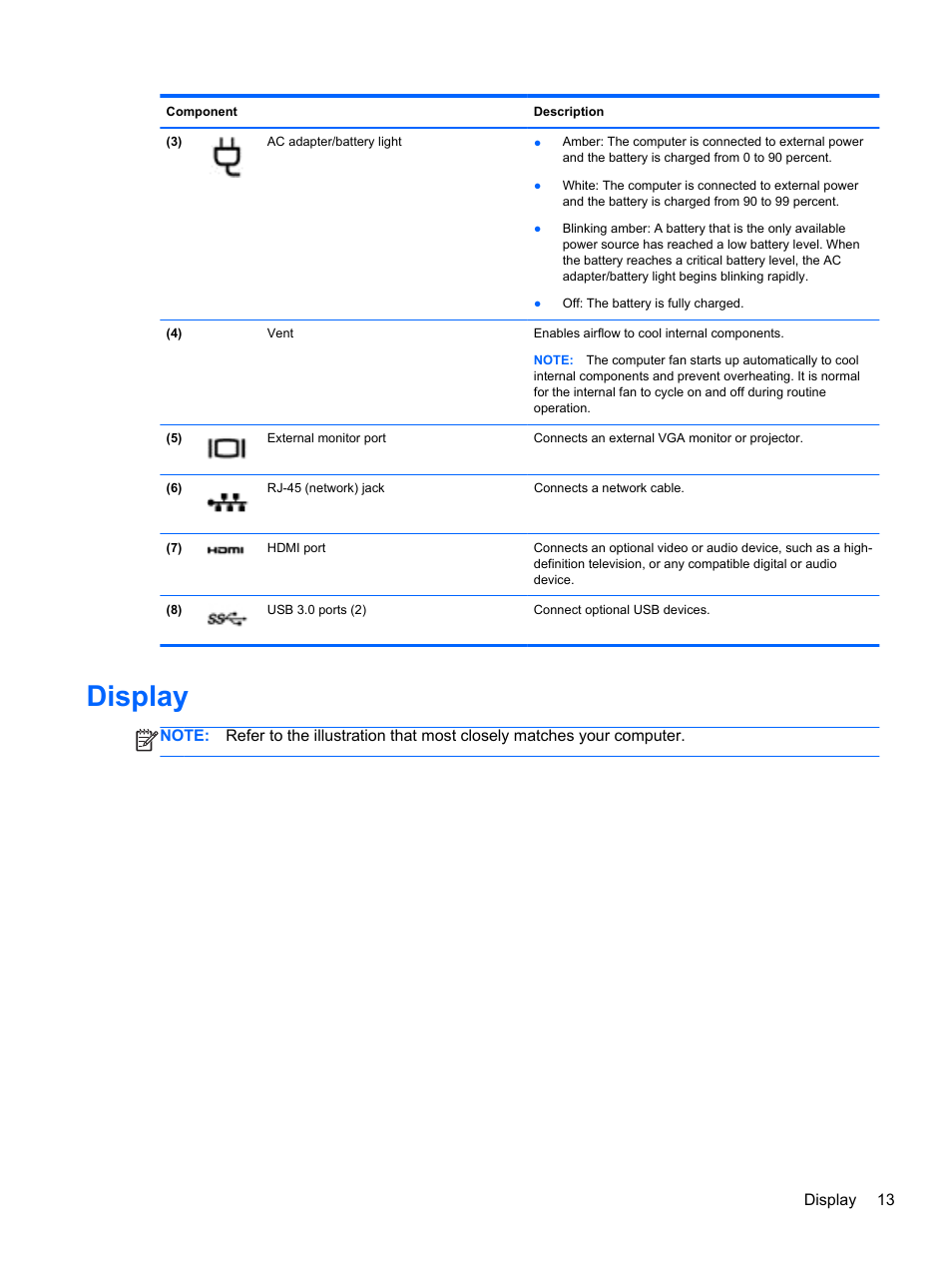 Display | HP ProBook 4446s Notebook-PC User Manual | Page 23 / 110