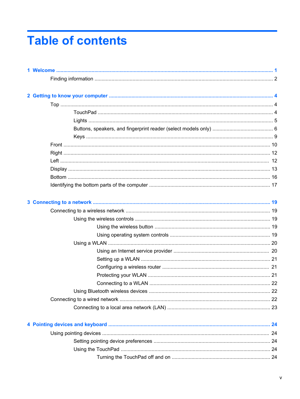 HP ProBook 4446s Notebook-PC User Manual | Page 5 / 110