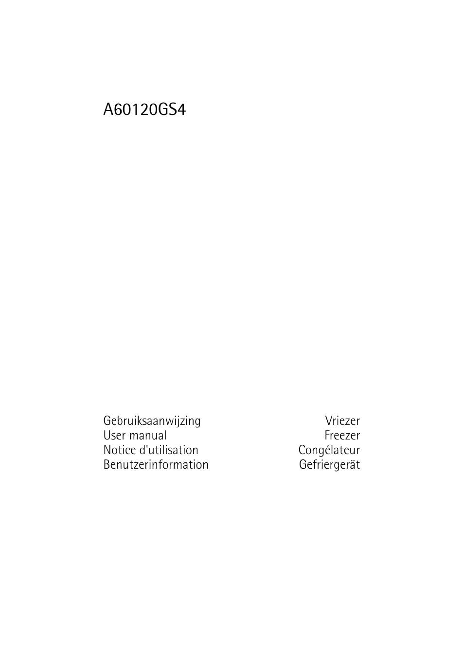 AEG A60120GS4 User Manual | 64 pages