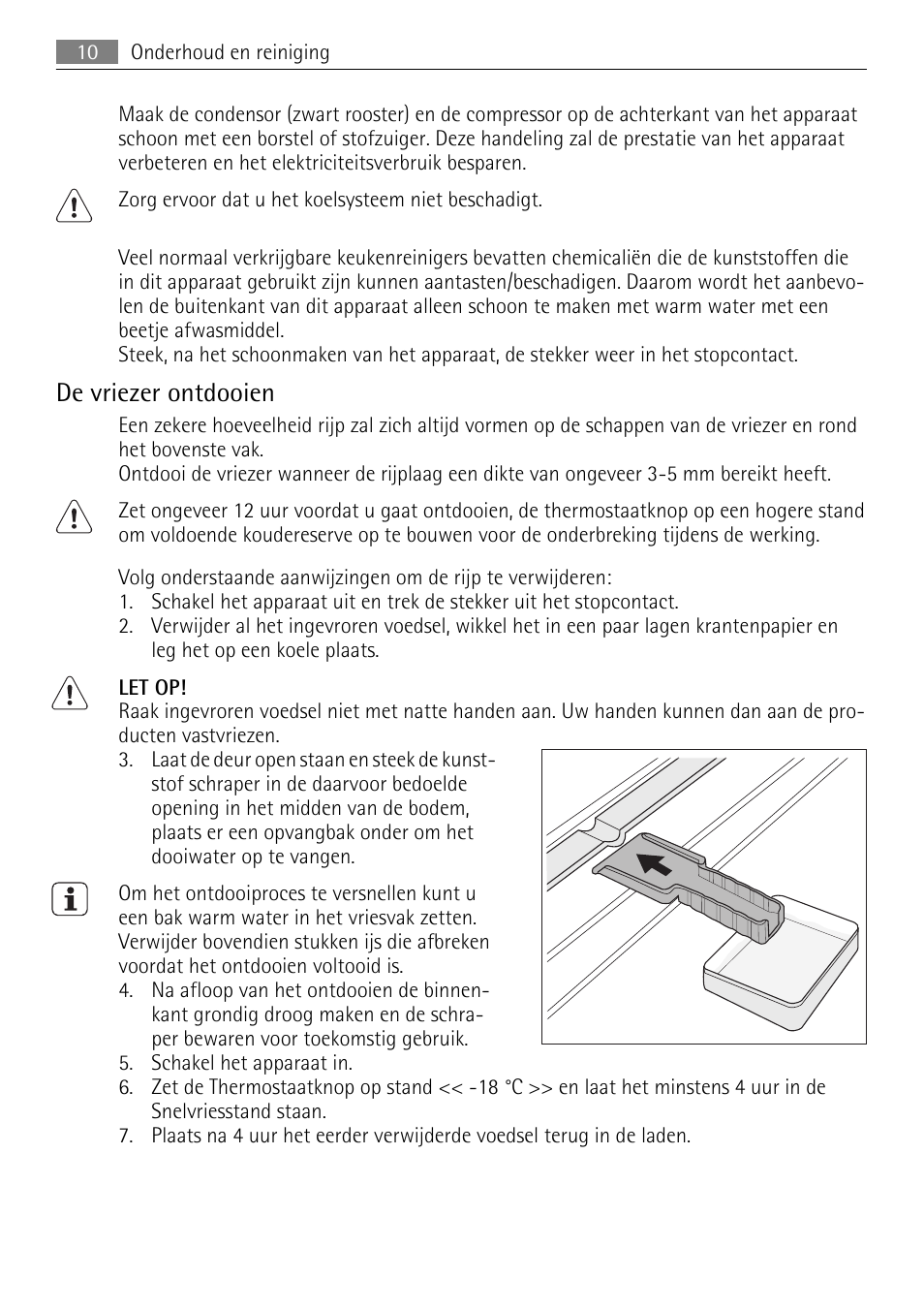 De vriezer ontdooien | AEG A60120GS4 User Manual | Page 10 / 64