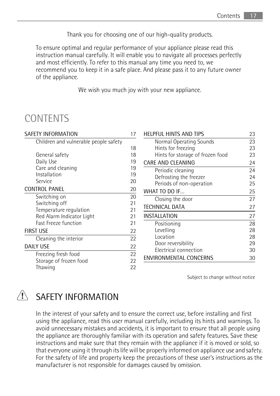 AEG A60120GS4 User Manual | Page 17 / 64