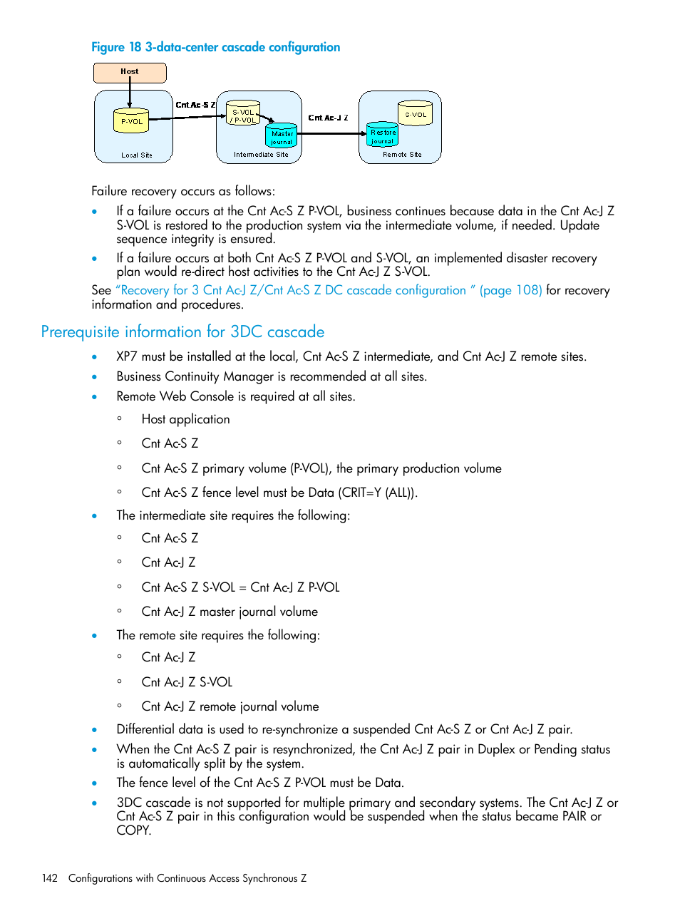 Prerequisite information for 3dc cascade | HP XP7 Storage User Manual | Page 142 / 208