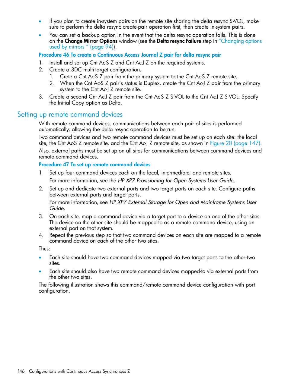 Setting up remote command devices, Setting up remote | HP XP7 Storage User Manual | Page 146 / 208