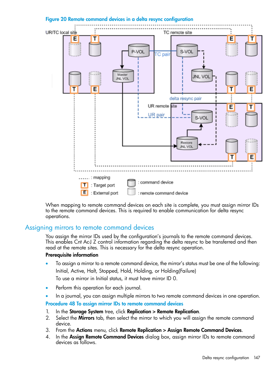 Assigning mirrors to remote command devices, Assigning mirrors to remote command | HP XP7 Storage User Manual | Page 147 / 208