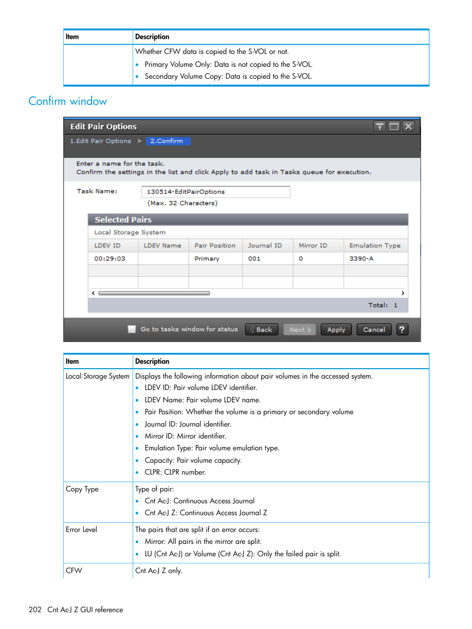 Confirm window | HP XP7 Storage User Manual | Page 202 / 208