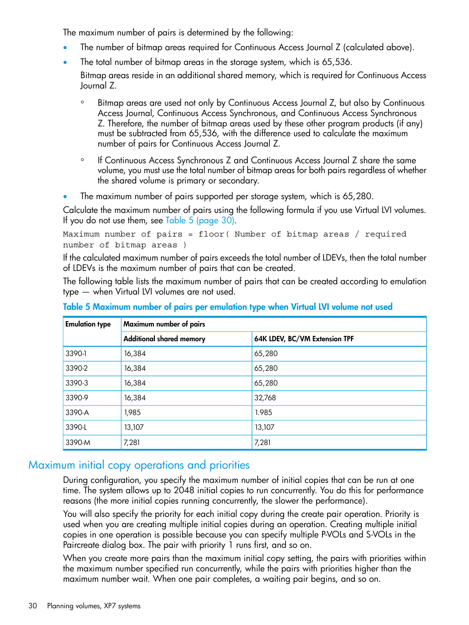 Maximum initial copy operations and priorities | HP XP7 Storage User Manual | Page 30 / 208