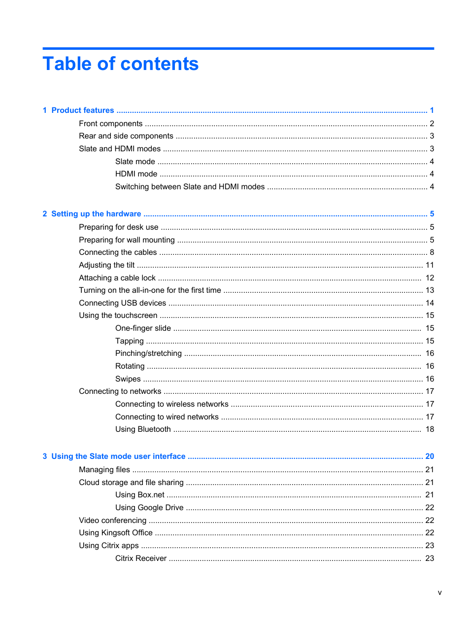 HP Slate 21 Pro-All-in-One-PC User Manual | Page 5 / 55