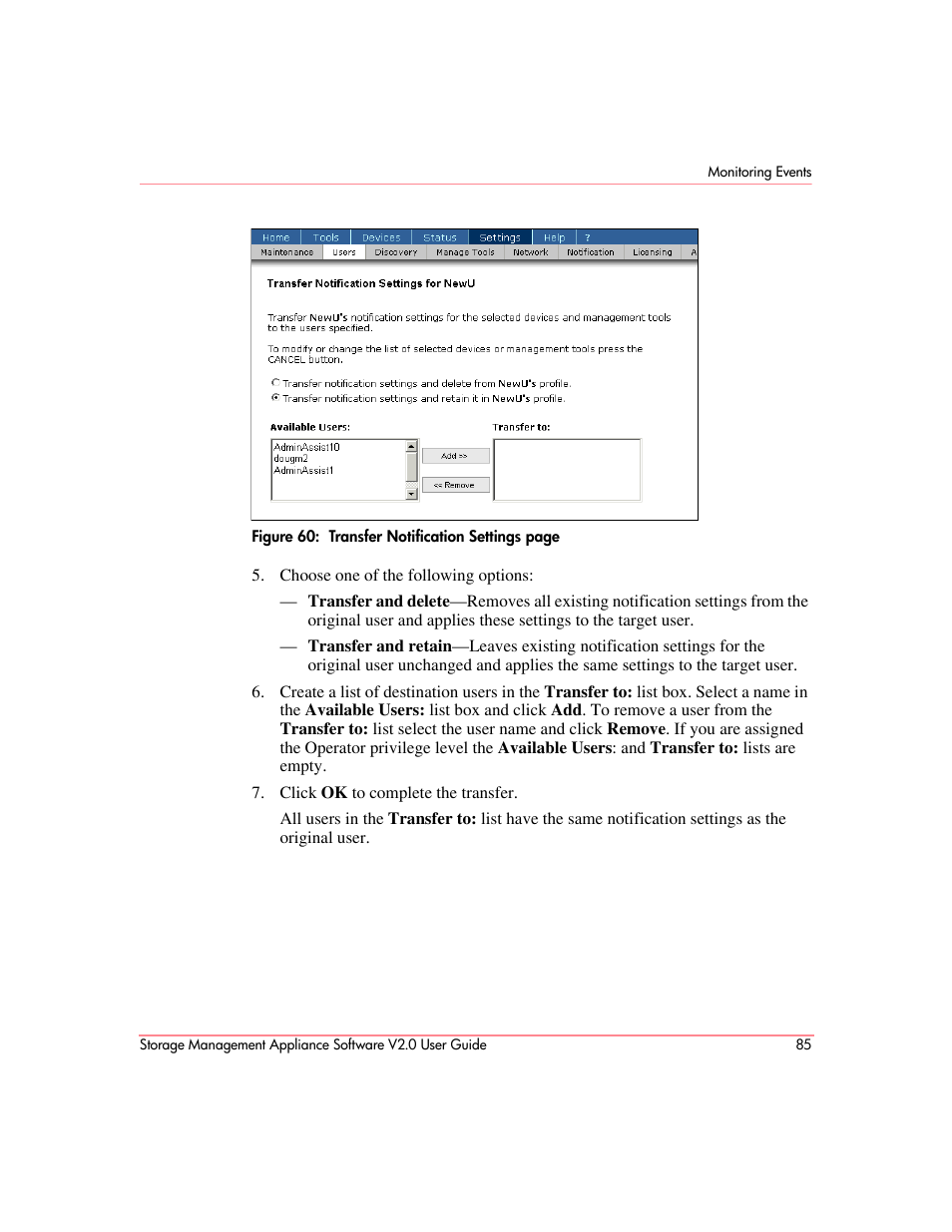 HP OpenView Storage Management Appliance and Software User Manual | Page 101 / 146